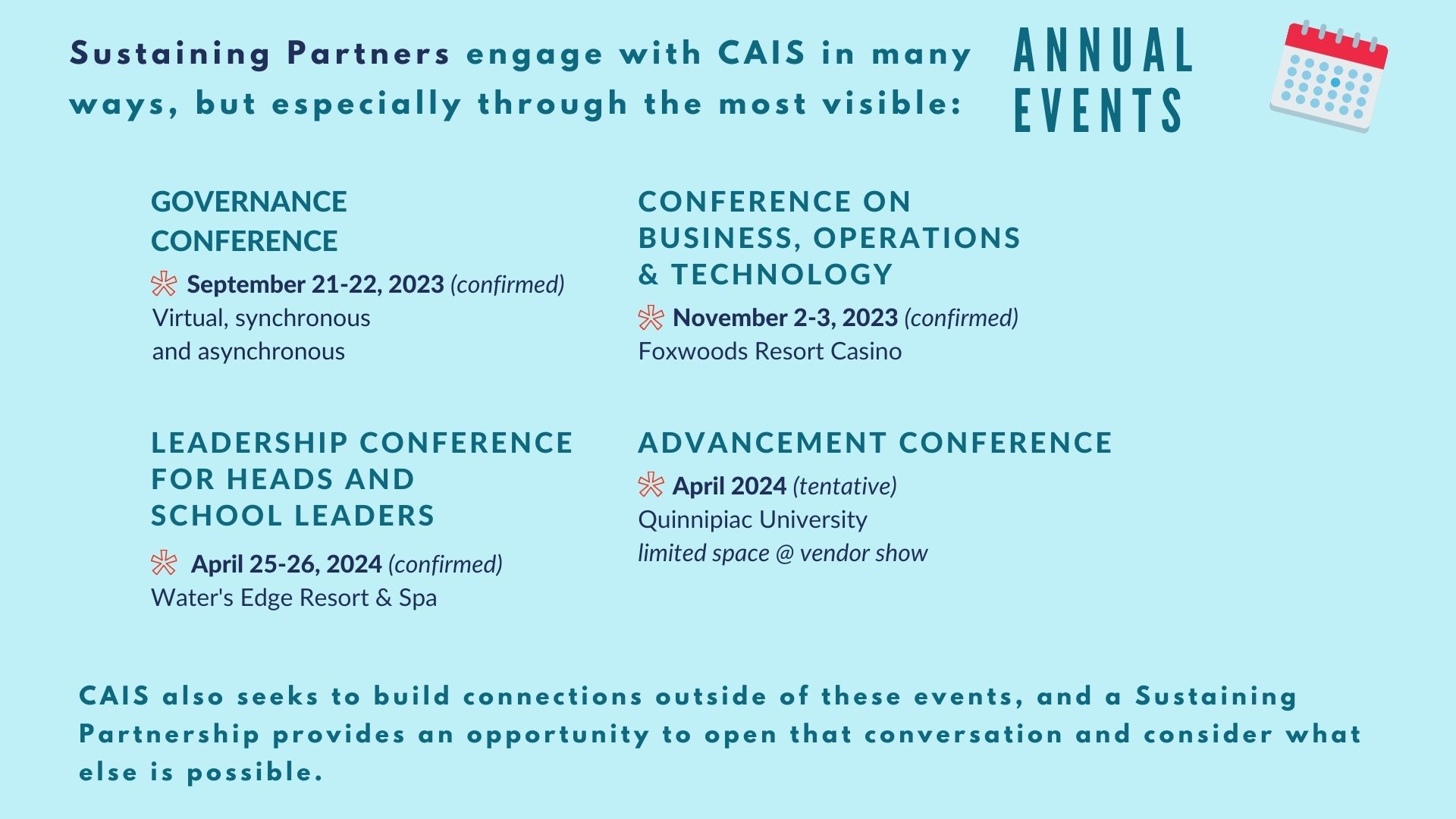 CAIS Partnership Conferences